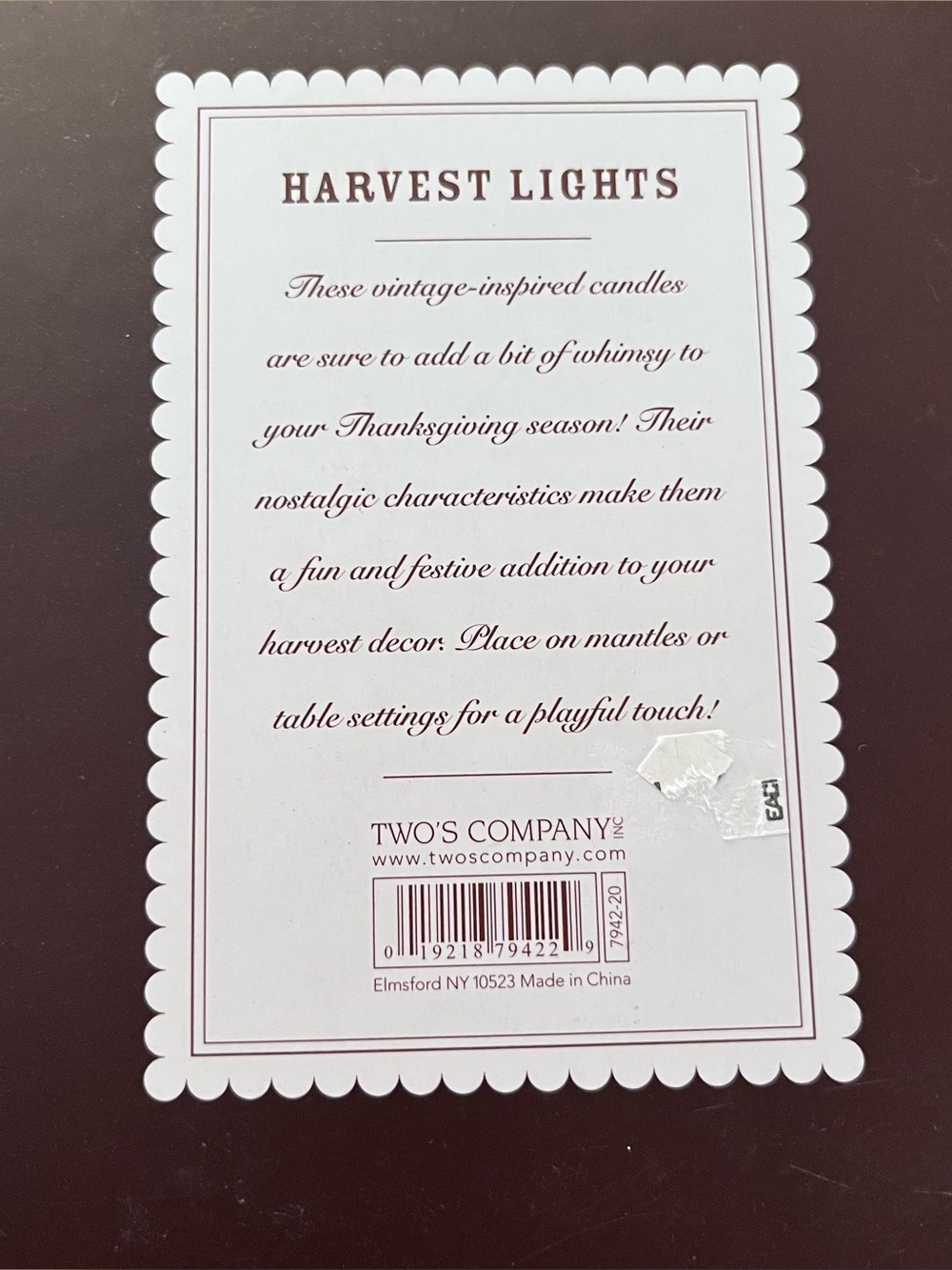 Two's Company Harvest Lights Pilgrim Couple Candles - Picture 6 of 6